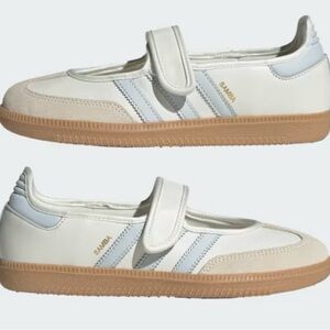 Adidas Originals Samba Mary Jane Shoes W White Halo Blue Gum JR7339 7.5 NIB